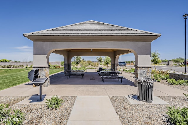 view of property's community with a gazebo