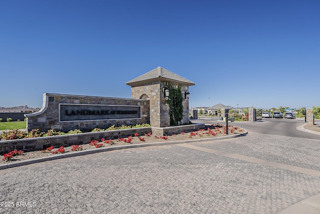 view of community sign