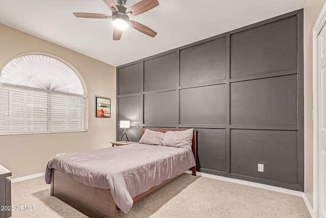 3514 E Desert Willow Rd, Phoenix, AZ 85044 - carpeted bedroom featuring baseboards and a ceiling fan