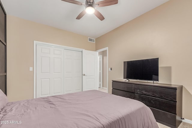 3514 E Desert Willow Rd, Phoenix, AZ 85044 - carpeted bedroom featuring a closet and a ceiling fan
