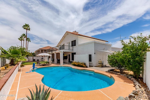 3514 E Desert Willow Rd, Phoenix, AZ 85044 - view of pool with a patio area and a fenced backyard
