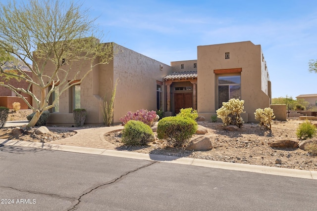 view of pueblo-style home