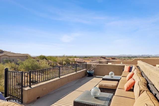 view of patio with a balcony