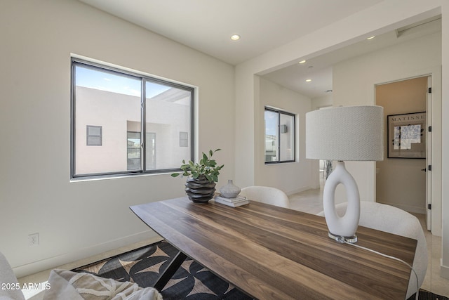 12328 E Black Rock Rd, Scottsdale, AZ 85255 - dining space featuring recessed lighting and baseboards