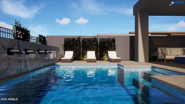 12328 E Black Rock Rd, Scottsdale, AZ 85255 - view of swimming pool with a fenced in pool