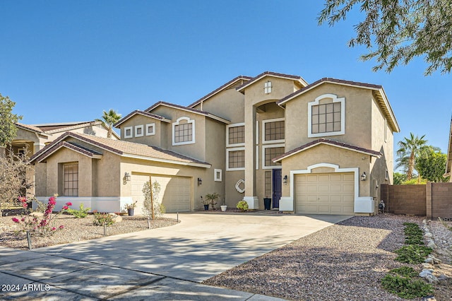 view of front property featuring a garage