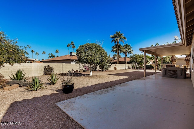 view of yard featuring a patio area and cooling unit