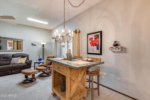 interior space featuring a textured ceiling