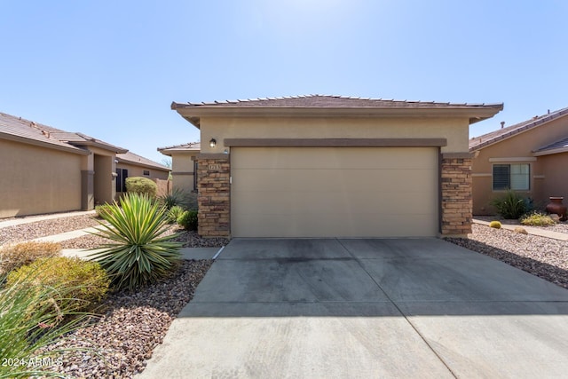 exterior space featuring a garage