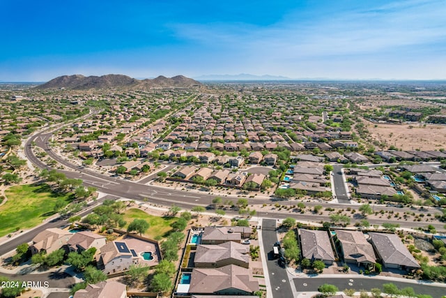 bird's eye view featuring a mountain view