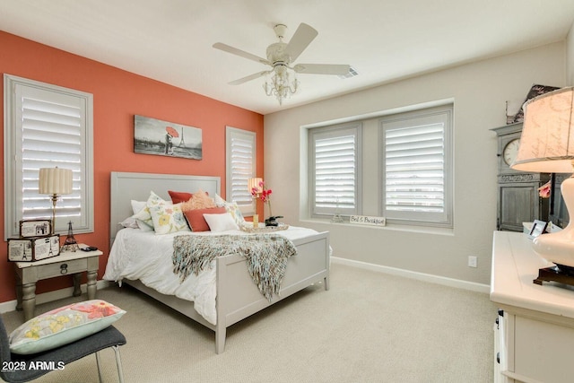 1952 W Yellowstone Way, Chandler, AZ 85248 - carpeted bedroom featuring baseboards and ceiling fan