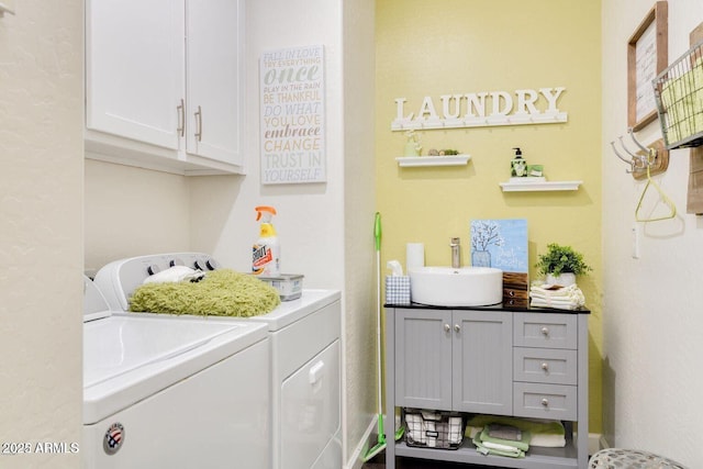 1952 W Yellowstone Way, Chandler, AZ 85248 - washroom with washing machine and clothes dryer and cabinet space