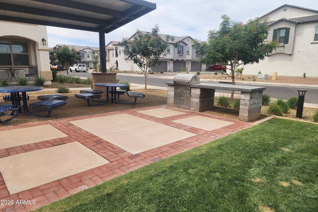 4063 E Amoroso Dr, Gilbert, AZ 85296 - view of patio / terrace featuring a residential view and grilling area