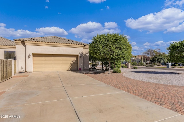 view of front facade with a garage