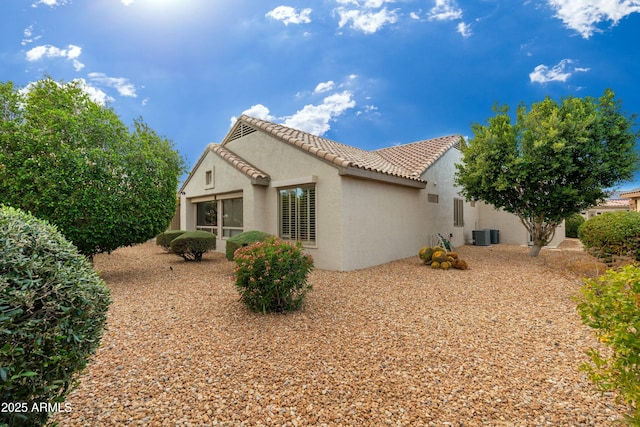 view of property exterior featuring central AC unit