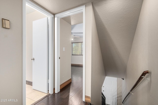 7126 N 19th Ave Unit 228, Phoenix, AZ 85021 - staircase featuring wood finished floors and ceiling fan