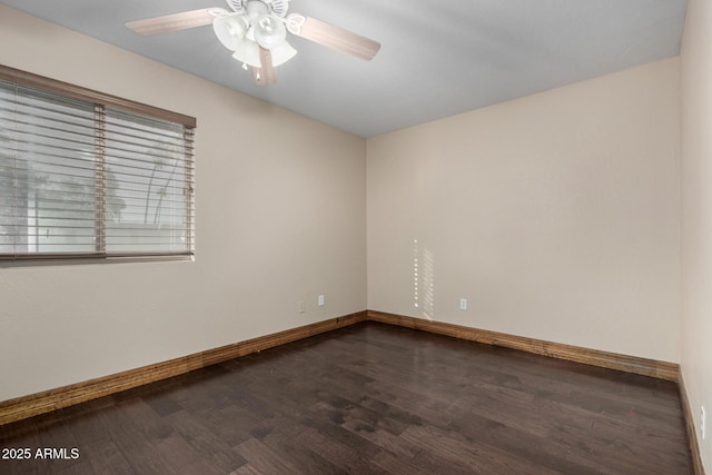 7126 N 19th Ave Unit 228, Phoenix, AZ 85021 - empty room with dark wood-style flooring and ceiling fan