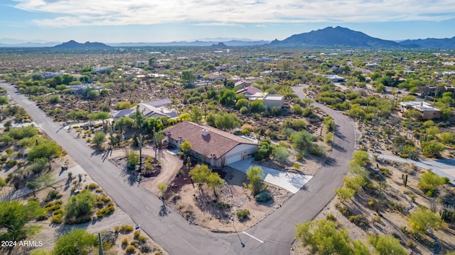 bird's eye view featuring a mountain view