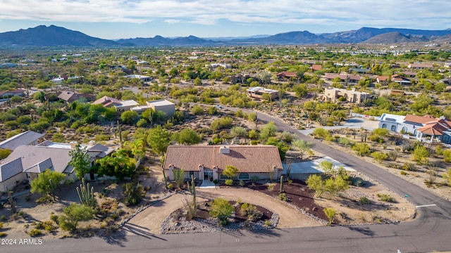 bird's eye view featuring a mountain view