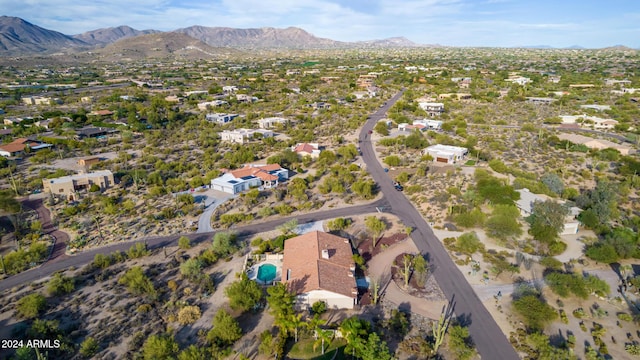 36444 N Stardust Ln, Carefree, AZ 85377 - aerial view of property's location with a mountainous background and nearby suburban area