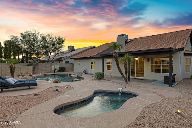 4329 W Electra Ln, Glendale, AZ 85310 - view of swimming pool featuring a fenced backyard and a patio