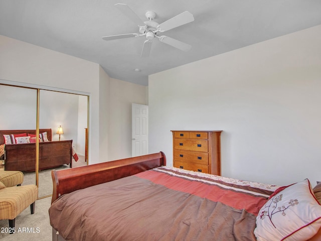 40814 N Majesty Ct, Anthem, AZ 85086 - bedroom featuring carpet, a closet, and ceiling fan