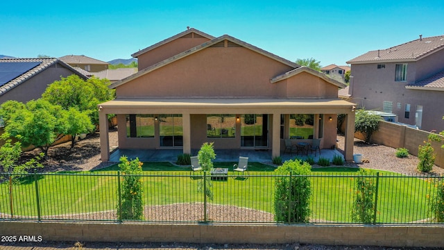 40814 N Majesty Ct, Anthem, AZ 85086 - back of house featuring a patio, a fenced backyard, and stucco siding