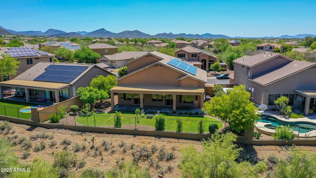 40814 N Majesty Ct, Anthem, AZ 85086 - aerial view of residential area with a mountainous background and a pool