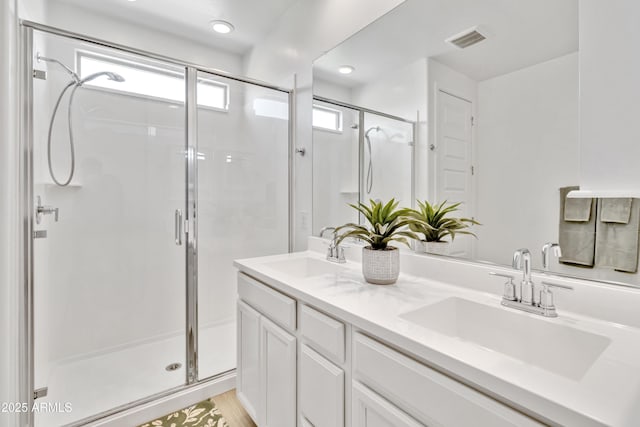 19958 W Turney Ave, Litchfield Park, AZ 85340 - full bathroom with a shower stall, a sink, and visible vents