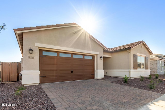 view of front of house featuring a garage