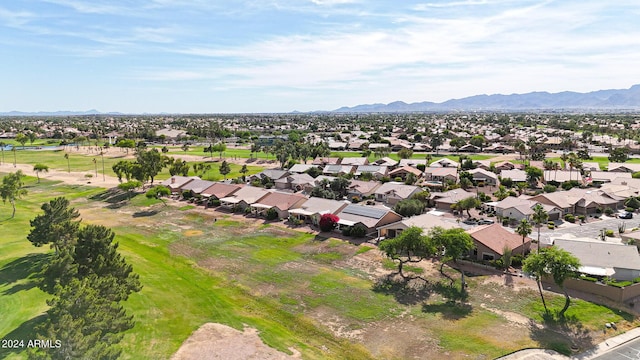 bird's eye view featuring a mountain view