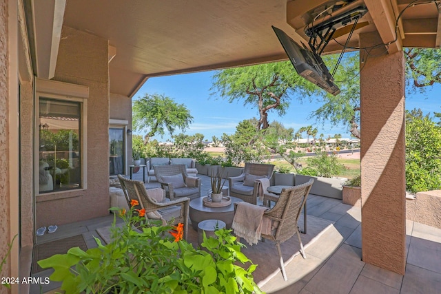 view of patio with an outdoor hangout area