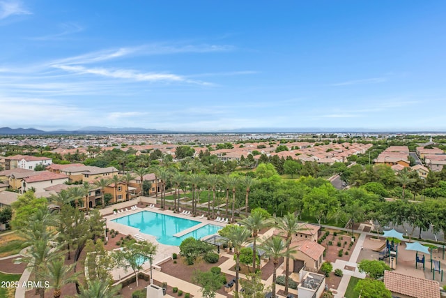 3687 E Leslie Dr, Gilbert, AZ 85296 - aerial view of property and surrounding area with a pool area and nearby suburban area