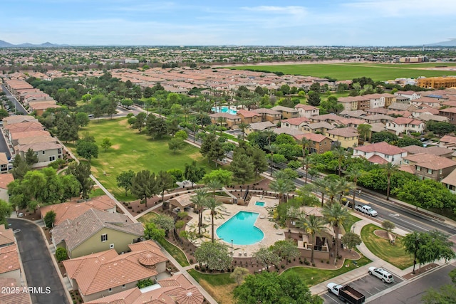 3687 E Leslie Dr, Gilbert, AZ 85296 - aerial view of residential area with a pool area