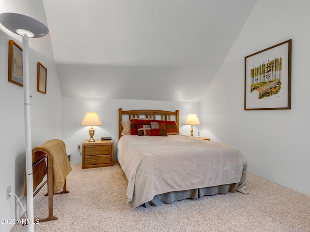 4567 N Juniper Ln, Pine, AZ 85544 - bedroom with vaulted ceiling and carpet