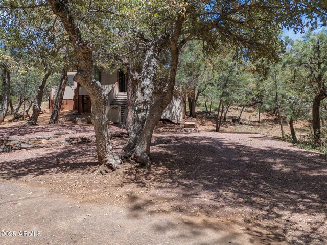 4567 N Juniper Ln, Pine, AZ 85544 - view of yard with stairs