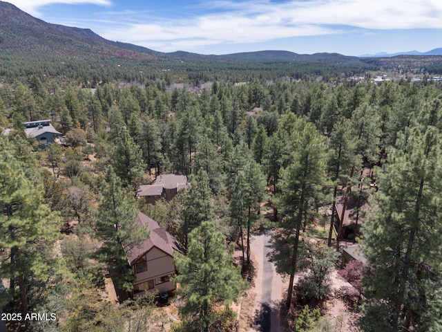 4567 N Juniper Ln, Pine, AZ 85544 - drone / aerial view of a forest and a mountain backdrop