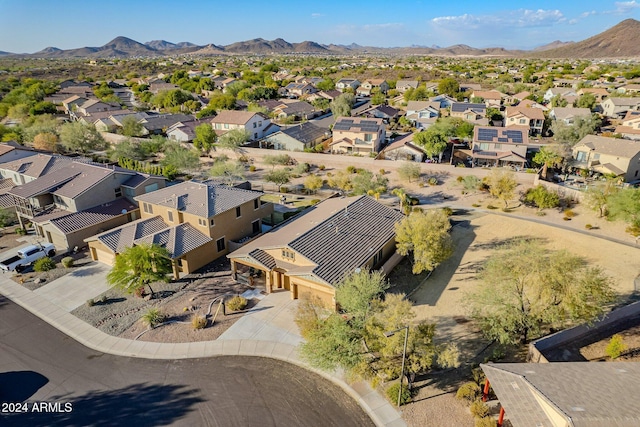 bird's eye view featuring a mountain view