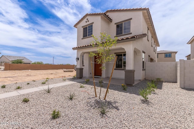 15599 S 180th Ln, Goodyear, AZ 85338 - mediterranean / spanish house featuring a tile roof and stucco siding