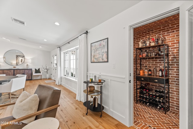 interior space featuring light wood-type flooring