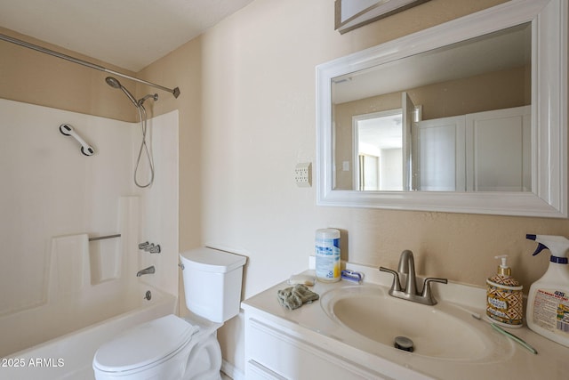 4025 E Surrey Ave, Phoenix, AZ 85032 - bathroom with toilet, vanity, and shower / bath combination