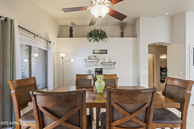 3534 N 106th Ln, Avondale, AZ 85392 - dining space with ceiling fan and arched walkways