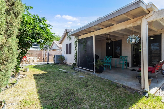 3534 N 106th Ln, Avondale, AZ 85392 - view of yard featuring a patio and ceiling fan