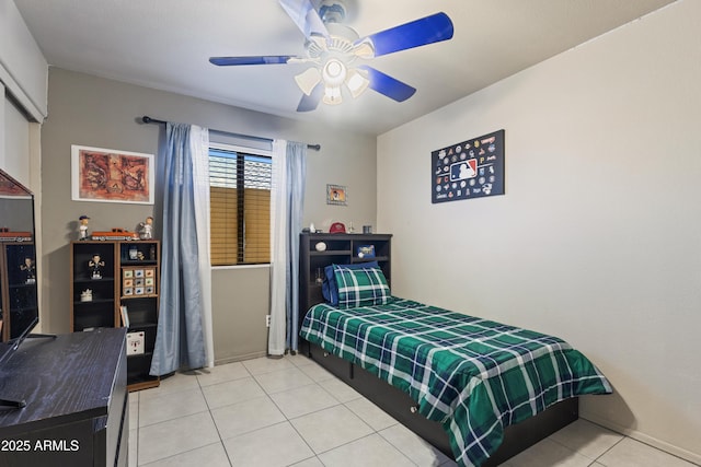 3534 N 106th Ln, Avondale, AZ 85392 - bedroom featuring tile patterned flooring and a ceiling fan