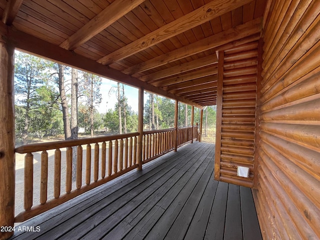 view of wooden terrace