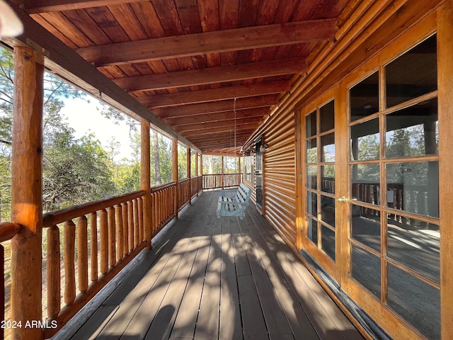 view of wooden terrace