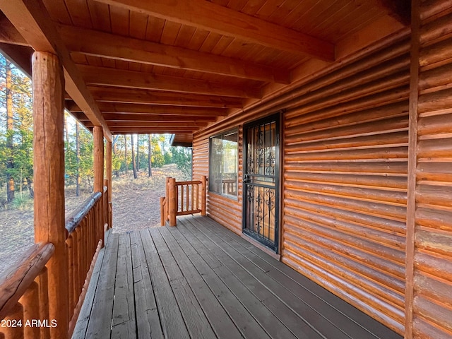 view of wooden terrace