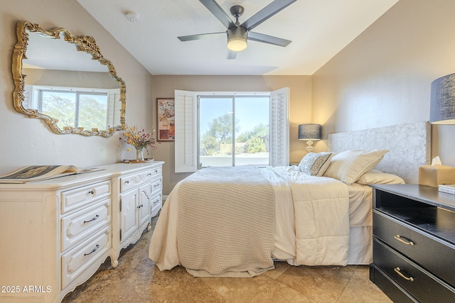 bedroom with ceiling fan