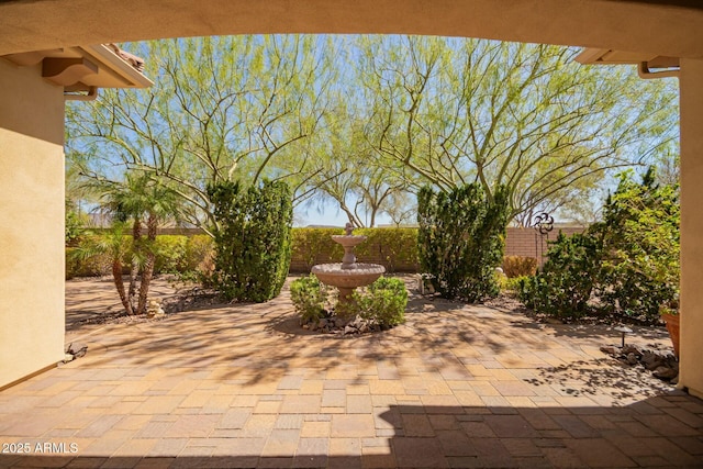 view of patio with fence