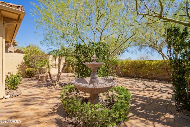 view of patio / terrace with a fenced backyard